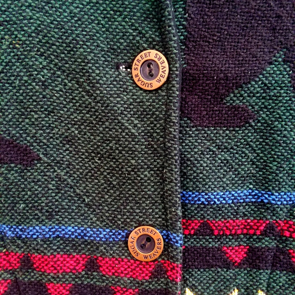 VTG Sugar Street Weavers Southwest Bear Moose OS 100% Cotton Tapestry Jacket USA - Picture 13 of 13